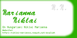 marianna niklai business card